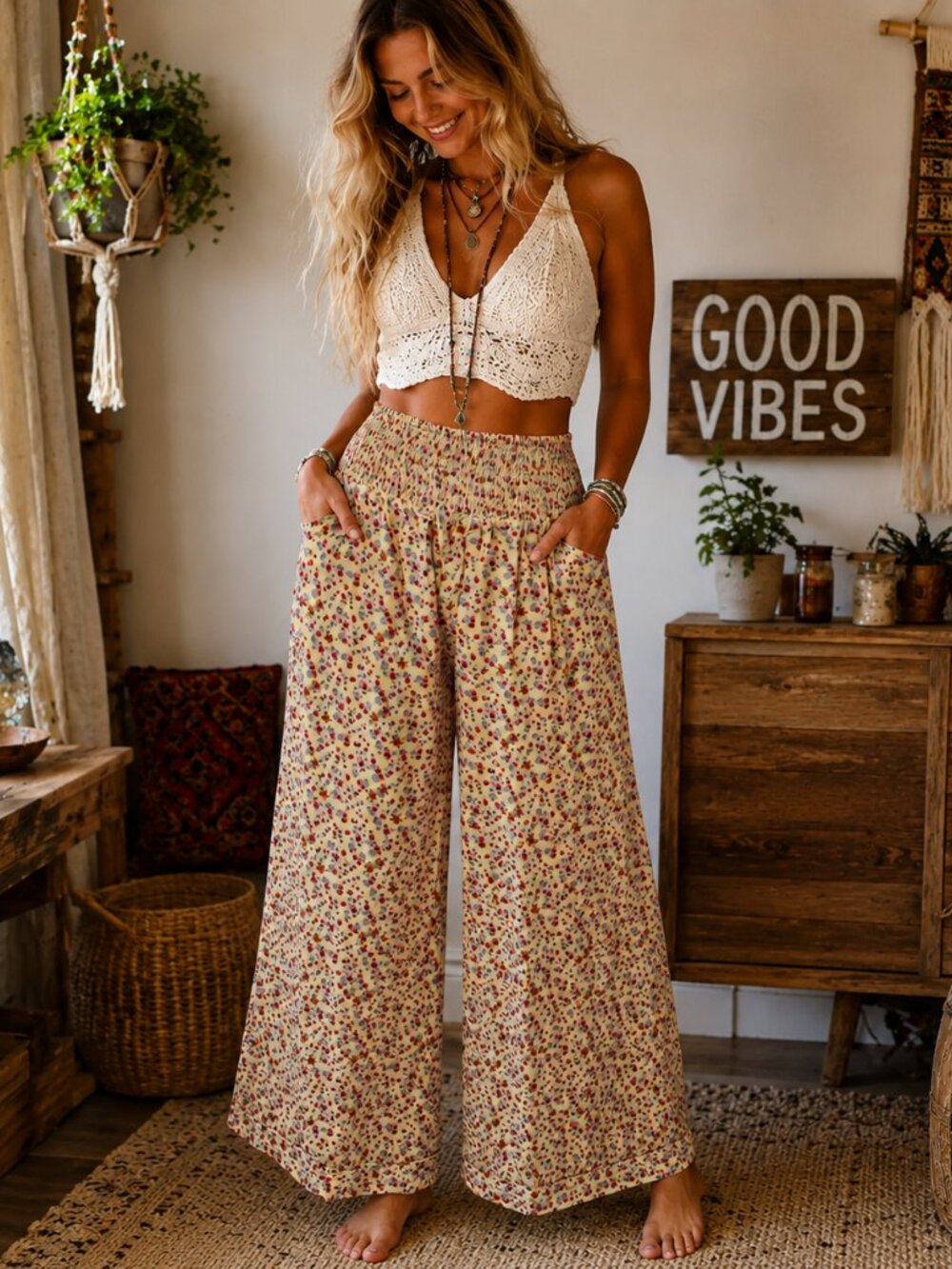 NWT Rayon Palazzo Pants-Medium